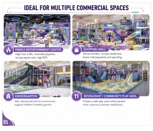High Capacity <b>Indoor</b> Playground Soft Play with <b>Slide</b> for Large Kids Play Center - Product Image 4