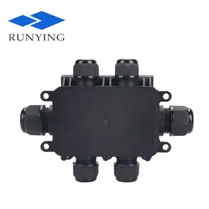 Functional Electric terminal block Connection box 6 holders 6 way underwater IP68 waterproof earthing cable junction box