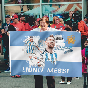 Bandera <span class=keywords><strong>de</strong></span> <span class=keywords><strong>Argentina</strong></span> <span class=keywords><strong>de</strong></span> Messi 2026 en Stock, 3x5FT, Poliéster Impermeable, Bandera Nacional <span class=keywords><strong>Argentina</strong></span> con Ojales <span class=keywords><strong>de</strong></span> Latón para Exterior e Interior - Product Image 3