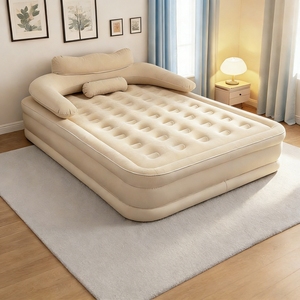 Matelas Gonflable Extra Large Queen Size avec Oreiller Intégré, Pliable et Multifonctionnel, Lit de Sol pour Chambre à Coucher et <span class=keywords><strong>Camping</strong></span> en Extérieur - Product Image 1