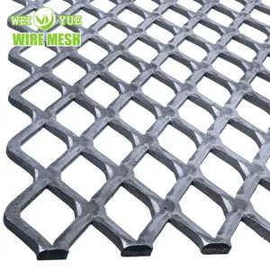 Stainless Steel Aluminum Diamond Shape Wire Mesh Raised Stretched Expanded Metal Mesh