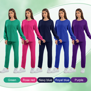 HZMNOI Unisex Lab Scrub <b>Top</b> 95% Polyester 5% Spandex Moisture Wicking Hospital Uniform - Product Image 5