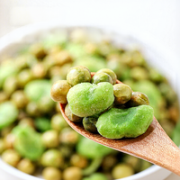 Mélange de Haricots Verts et de Pois au Goût d'Ail Rôti, Snack Sain à Base de Protéines Végétales, Haricots Fava Croustillants
