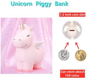 Jolie tirelire <span class=keywords><strong>licorne</strong></span> arc-en-ciel en résine, tirelire <span class=keywords><strong>licorne</strong></span>, boîte à monnaie, cadeaux d'anniversaire - Product Image 2