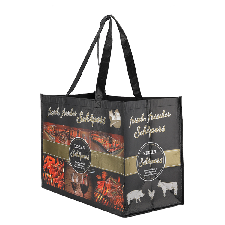 Custom printed eco friendly laminated rpet non woven bag for reusable shopping