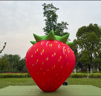 Modèle gonflable de plante gonflable de modèle de grande fraise gonflable de fraise pour la publicité