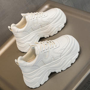 Zapatillas Deportivas de Mujer, Estilo Nuevo de Primavera, con Plataforma Gruesa, de Cuero Genuino Europeo, con Suela de 8 cm de Grosor, Transpirables, que Aumentan la Estatura - Product Image 5