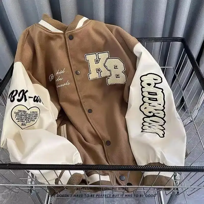 Chaqueta de béisbol de lana y algodón personalizada para hombre, chaqueta con capucha en blanco para equipo universitario