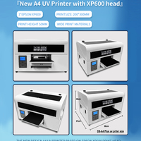 DOMSEM 6 Color Digital A4 UV Impresión Mmachine Plotter de inyección de tinta UV Led Impresora