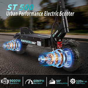 สกู๊ตเตอร์ AMAKOU ST500 ความเร็วสูง 9000W รุ่นขายดีปี 2026 พร้อมแบตเตอรี่ลิเธียม รีโมทคอนโทรล จัดส่งฟรีจากคลังสินค้า EU รุ่น X7 ความเร็วสูง - Product Image 4