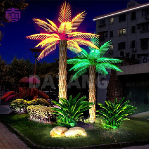 Outdoor Waterproof <b>Led</b> Coconut Palm Lamp Eye Catching Decor For Campground Beach Bar Night Event For Sale - Product Image 1