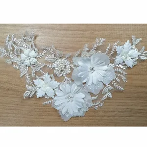 الجملة 3D التطريز كبير اليدوية زينة مطرزة من أجل صد فستان الزفاف