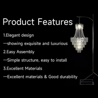 Support de montage de lustre de plafond semi-circulaire détachable, support de lustre en cristal pour décoration de mariage et de fête