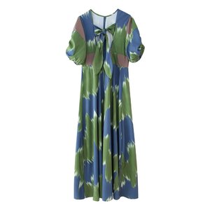 Robe décontractée H-71713, style chic vintage pour soirée, tissu tricoté haut de gamme, appliques brodées sexy, commande naturelle et élégante pour la mode - Product Image 4