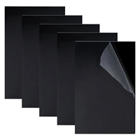 Haute qualité traitement personnalisé 3mm d'épaisseur noir feuille acrylique qualité PE matériel découpe Laser