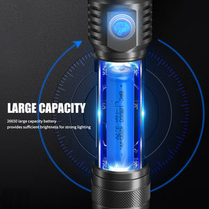 2025 नए सुपर उज्ज्वल 1200 उच्च लुमेन ने एडc फ्लैशलाइट यूव रंग तापमान ज़ोमेबल छोटे टॉर्च लाइट यूएसबी रिचार्जेबल - Product Image 2