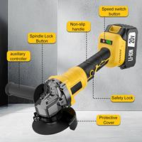 Kit combiné perceuse sans fil et meuleuse d'angle 20V, moteur sans balais, ensemble d'outils électriques avec 2 batteries au lithium et chargeur