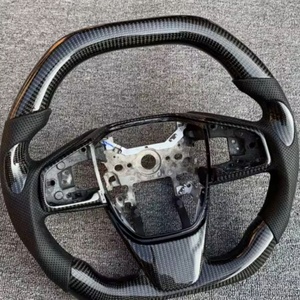 Volante de Fibra de Carbono Negro para la Serie Honda, Volante de Fibra de Carbono Modificado Personalizado y Volante de Cuero Personalizado - Product Image 1
