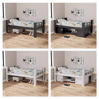 Meubles de chambre à coucher, lit superposé avec bureau, lit superposé en métal pour enfants