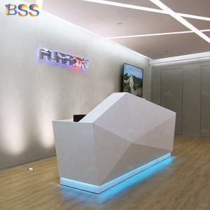 Idee per il Design del tavolo dell'ufficio della Reception Fashion Cool custom Marble Stone Diamond White Reception Table Office - Product Image 3