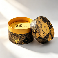 Emballage personnalisé en carton écologique rond pour les marques de miel avec motif abeille et logo personnalisé