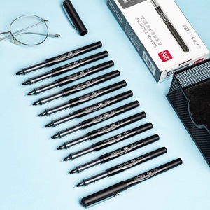 Deli Nichow S656 Q1 <b>Roller</b> Pen 0.5Mm Black Needle Tip Quick Dry Student Office Writing Signature Pen - Product Image 5