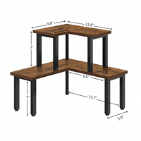 Étagère à épices, table de maquillage, présentoir de cosmétiques, étagère de rangement pour comptoir de cuisine, étagère à 2 niveaux, étagère d'angle mobile, armoire