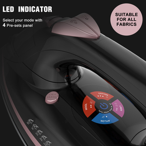 Plancha de Vapor Digital LED de 2200W para el Hogar, Autolimpiante, Potencia de Vapor de 25g/min, para Diversos Tejidos, Suela Antiadherente, Cable Extralargo - Product Image 3