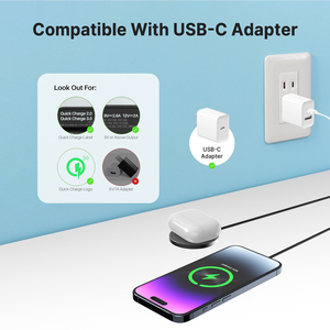 <span class=keywords><strong>Chargeur</strong></span> sans fil magnétique rapide 15W certifié Qi2, compatible <span class=keywords><strong>MagSafe</strong></span>, pour smartphone - Product Image 5