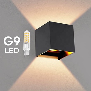 Offre Spéciale G9 ampoule remplaçable carré mur LED lumière 3000k blanc chaud lumières d'extérieur mural pour la maison - Product Image 3