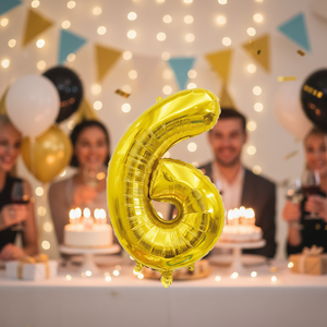 16 \ "n. 6 palloncino in alluminio dorato 240 pz/CS per decorazioni per feste - Product Image 5