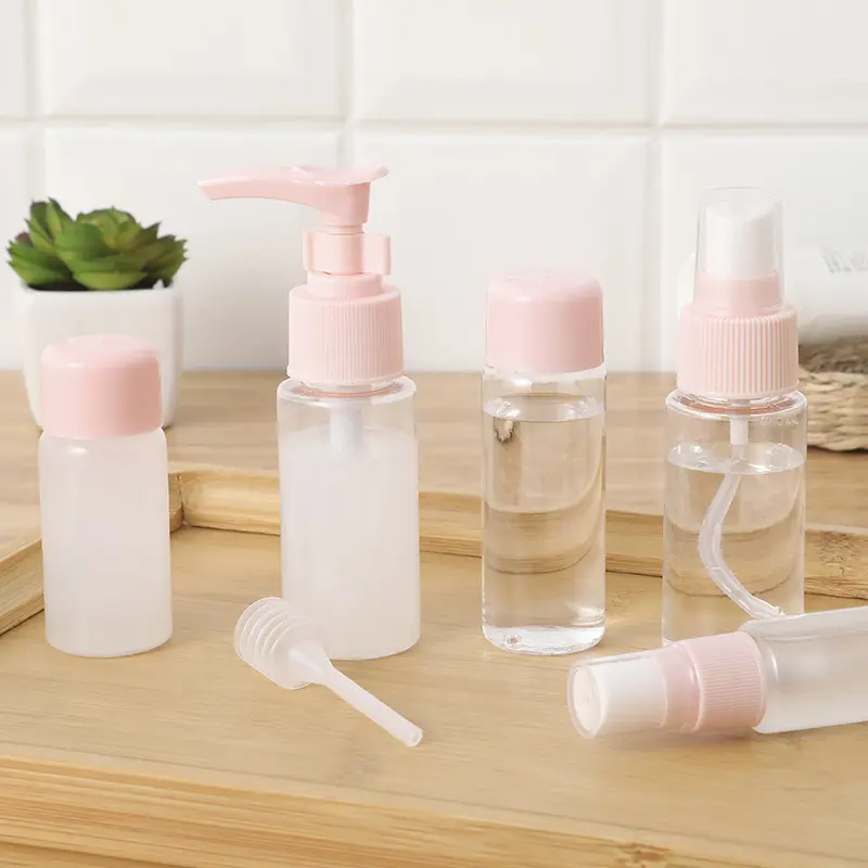 Reisekleinflasche sprühset tragbare kleine probe hautpflege sprühflasche kosmetik reise leere flasche kleine sprühdose