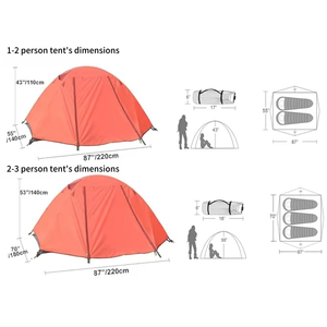 Tiendas <span class=keywords><strong>de</strong></span> campaña impermeables y resistentes a la lluvia para montañismo y trekking <span class=keywords><strong>de</strong></span> invierno Polar Everest Seasons 2025 con cubierta para nieve para una o dos personas - Product Image 6