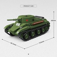 NUEVO 300006 Bloques de Construcción de Tanque Blindado Soviético BT-5, 400 Piezas de Plástico, Juguete de Construcción para Niños