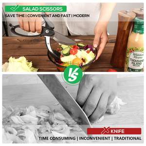 กรรไกรอเนกประสงค์แบบอัพเกรดสำหรับคลุกคลานและสับผักผลไม้ ใบมีดคู่ อุปกรณ์ครัว - Product Image 4