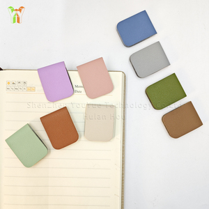 YY Cute Color Leather Magnetic Bookmarks Book Marker Clip for Teachers Students Book Lovers Money Clip Promotional Reading Gifts