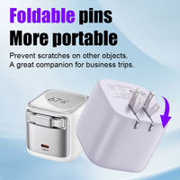 Chargeur GaN K62 67W avec câble Type-C rétractable, PD3.0 QC3.0 PPS, double port, pliable, voyage, OTP, charge rapide pour téléphone, tablette, ordinateur portable