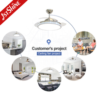 Ventilador de Techo 1stshine Ecológico de Grado Industrial, Personalizable OEM/ODM, Ahorro de Energía, Aspas Retráctiles de Alta Calidad con Luz LED
