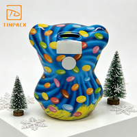 Lata Metálica con Forma de Oso para Monedas, Personalizable con Logotipo, Caja de Metal Vacía para Dulces y Galletas, Contenedor de Ahorro para Niños