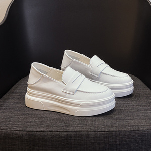 Women's <b>White</b> Sneakers with Thick Soles <b>Heel</b> Lift Lightweight Breathable Casual Shoes Spring Summer 2026 - Product Image 3
