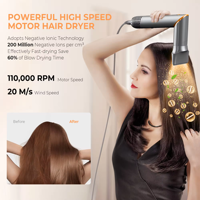 Sèche-cheveux 8 en 1 Air Styler 110000 RPM Haute Vitesse Rotation Air Styler Wrap Sèche-cheveux Brosse Ensemble Auto Curling Séchage Rapide Styling