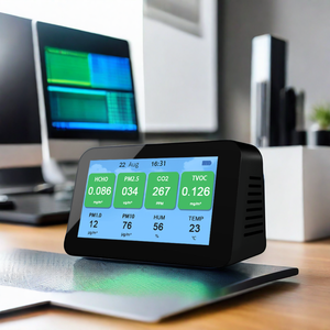 Dienmern Moniteur de qualité de l'air portable <span class=keywords><strong>Nouveau</strong></span> PM2.5 CO2 HCHO Détecteur AQI Formaldéhyde <span class=keywords><strong>Compteur</strong></span> de pollution atmosphérique PM1.0 PM10 Analyseurs de <span class=keywords><strong>gaz</strong></span> - Product Image 6
