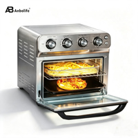 Four à air chaud Anbolife en acier inoxydable, 8 fonctions, y compris friture à air, convection et grill, sans PFAS, homologué ETL/CE/GS/CB