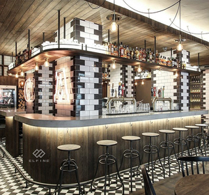 Kfc cà phê cửa hàng thương mại Cafe Đá nhân tạo âm nhạc quầy <span class=keywords><strong>bar</strong></span> - Product Image 4