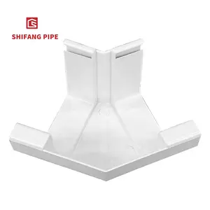 Top Qualité <span class=keywords><strong>Pvc</strong></span> Gouttière Descente 5.2 pouces raccord de tuyau système de toit en plastique 135 degrés coin extérieur Raccord de gouttière - Product Image 1