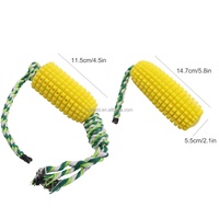 Jouets à mâcher pour chiens en caoutchouc, avec ou sans couineur, interactifs, pour le nettoyage des dents, en forme de maïs, pour soulager l'ennui des chiots, chiens de taille moyenne/grande et chats