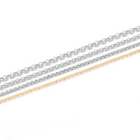 Chaînes rondes en gros d'usine au mètre 2mm 2.5mm 3.2mm 4mm 5mm Collier en acier inoxydable Chaîne rolo en rouleau pour la fabrication de bijoux