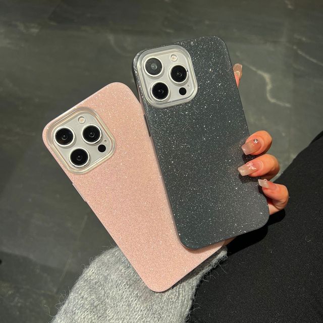 Cross-border New for A07 TPU Glitter Solid Color Paintable Ins Style Shockproof Phone Case with Phone Grip