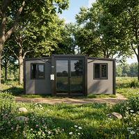 Maisons conteneurs de luxe extensibles de 20 pieds, portables, pliables, modulaires, petites cabines préfabriquées pour appartements, magasins, design moderne du milieu du siècle