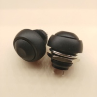 Interrupteur momentané rond en plastique personnalisé pour l'industrie, 12 mm, interrupteur à bouton-poussoir étanche avec certification CE RoHS